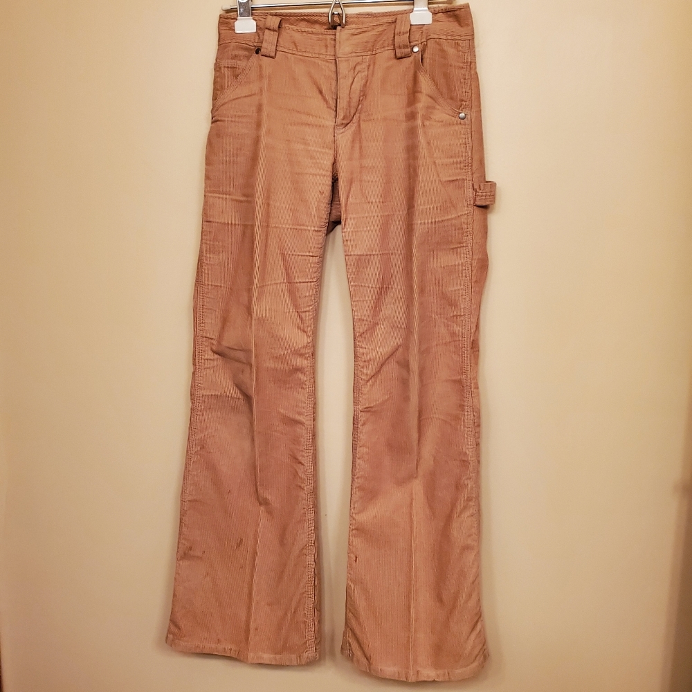 J. CREW tan corduroy cargo flares SIZE 0